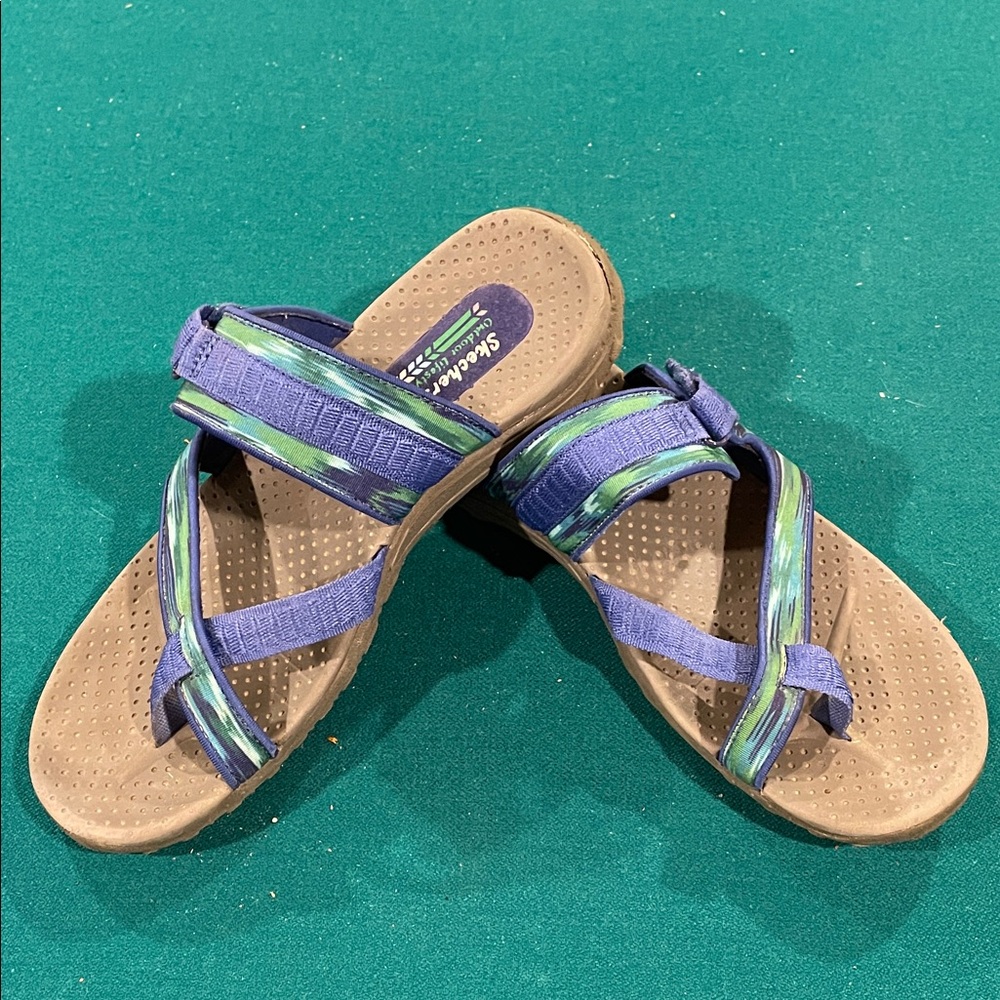 Skechers Blue and Green Strappy Sandals